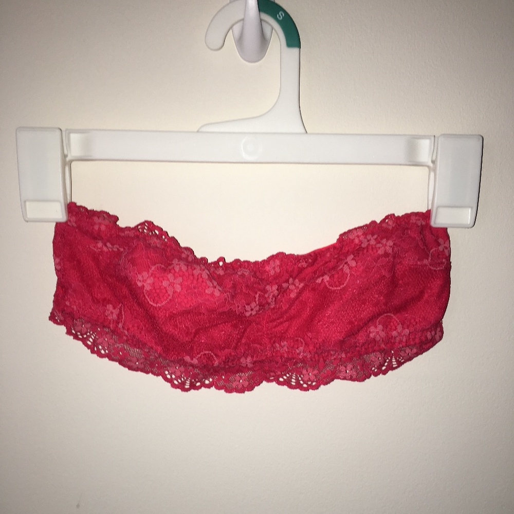 red lace bandeau
